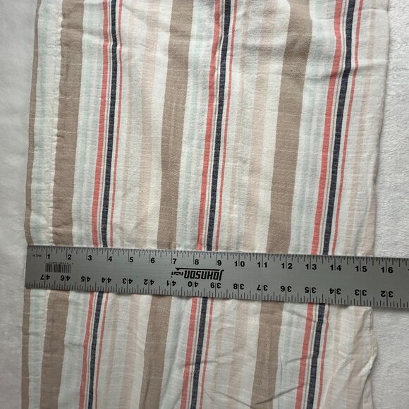 Cynthia Ashby Baggie Stripe Linen Pants Coral Size 1 Elastic Waist Relaxed New - Picture 11 of 11